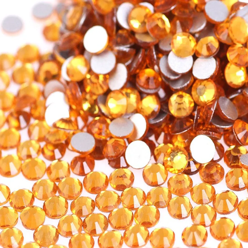 

SS5 1.7-1.8mm 1440pcs Golden Nail Art Rhinestones Flatback Non HotFix Strass Glitter Crystals For Nails DIY