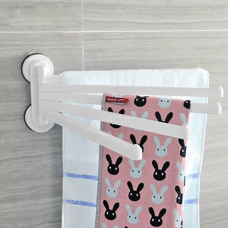 Присоске Полотенце Держатель Вращающийся Вешалка Для Полотенец Ванная Комната