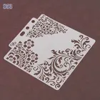 Цветочные Угловые Многослойные трафареты для Diy Запискифотоальбома, декоративное тиснение, раскраска, трафарет для рисования, домашний декор