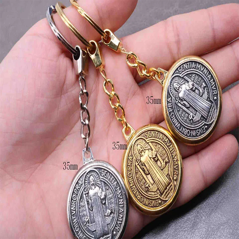 

3 hot miracle St. Benedict Medal pendant KEYCHAIN RING HOLDER JEWELRY key chain Jesus religion