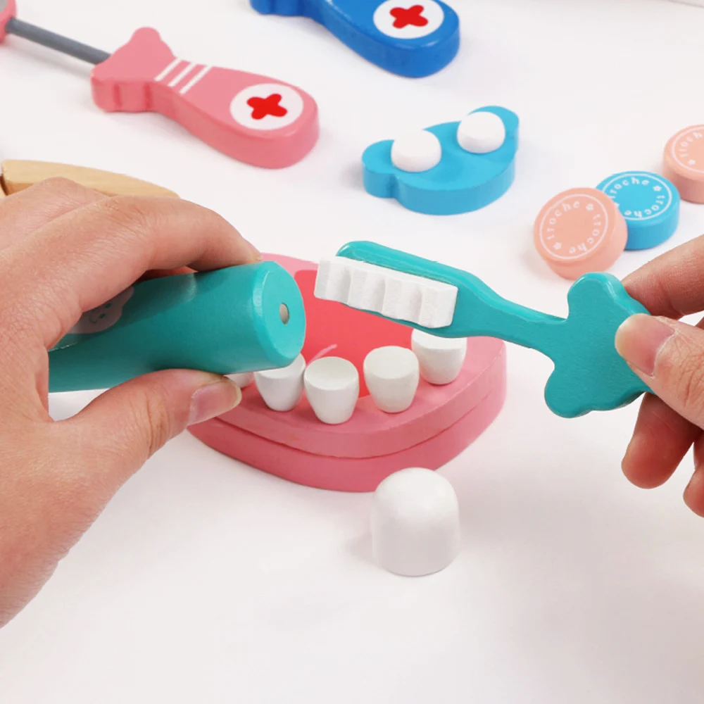 Wooden Toys Pretend Play Doctor Set Medical Kit Kids Educational Role Classic Simulation Toy for Children | Игрушки и хобби
