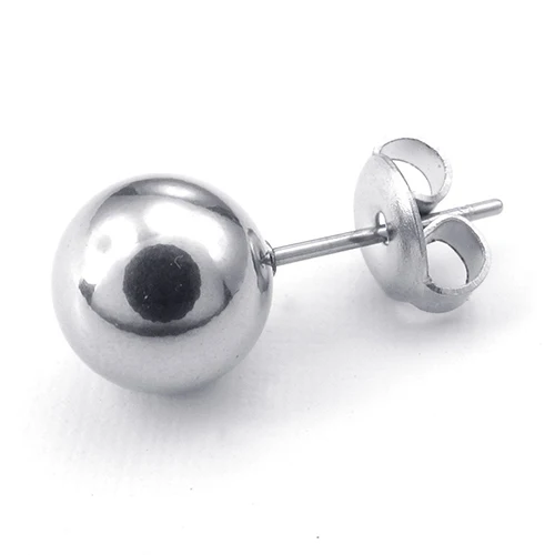 10Pcs Men Women Cool Stainless Steel Ball Bead Ear Stud Earrings Unisex Jewelry | Украшения и аксессуары