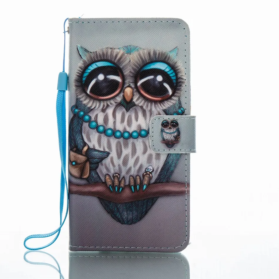 Gray Owl Чехол DEEVOLPO для huawei Ascend P8Lite P8 LITE, силиконовый чехол с держателем и отделением для карт, чехол с рисунком, Fundas Coque Bag D03E - Цвет: Gray Owl