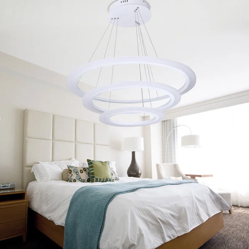 Металлическая акриловая светодиодная люстра 3/2/1 освещение для гостиной спальни