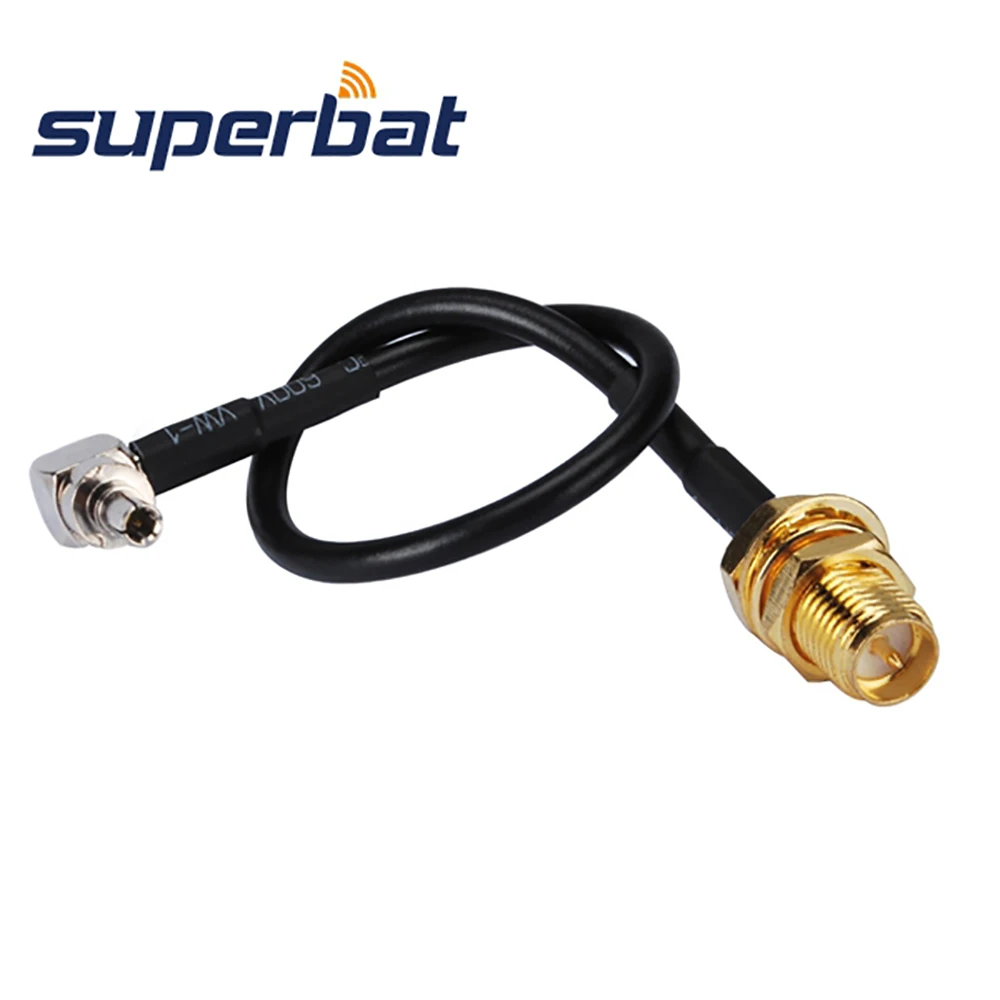 

Коаксиальный кабель Superbat CRC9, разъем под прямым углом к фоторазъему (штырь), отрезок RG174, 15 см, для USB-модема Huawei