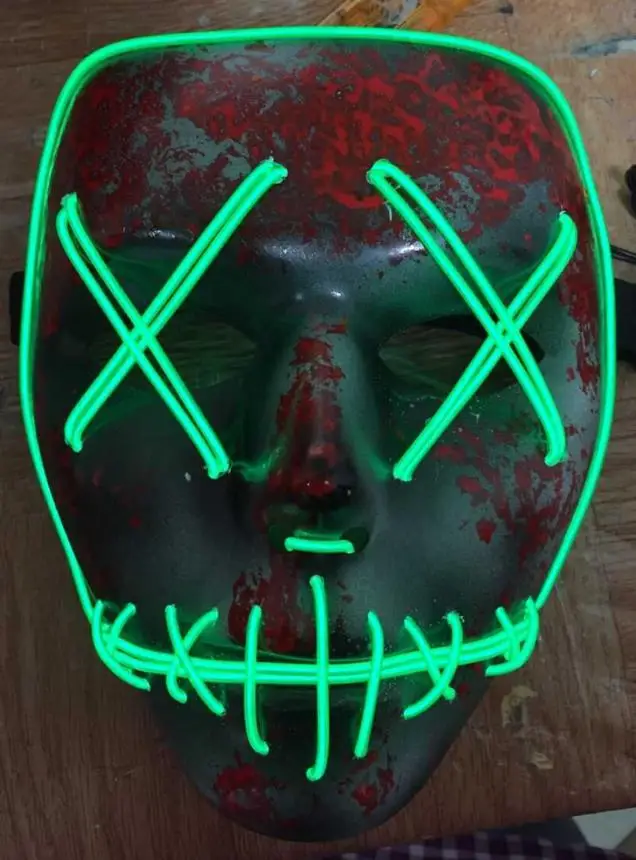 Страшная гримаса кровавая светодиодная светящаяся Бриллиантовая маска для