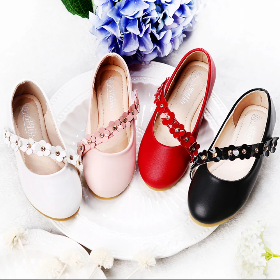 Туфли принцессы IYEAL для девочек модные детские свадебные сандалии с цветами