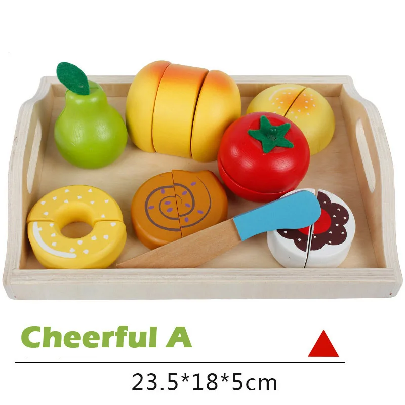 Cheerful A Горячая Распродажа, Детские DIY ролевые игры, кухонные игрушки, наборы, фрукты, безопасные пластиковые овощи, кухня, Детские Классические Развивающие игрушки для детей - Цвет: Cheerful A