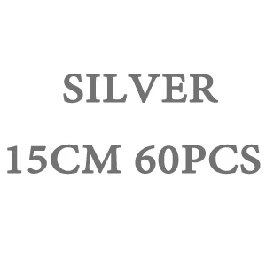 SILVER15CM60PCS 60 шт./лот анти-укус рыболовные провода линии трассировки проволочный вдеватель с шарнирным соединением Дуо-запор Fly поводок для рыболовного грузила леска 15/20/30 см X318 - Цвет: SILVER15CM60PCS