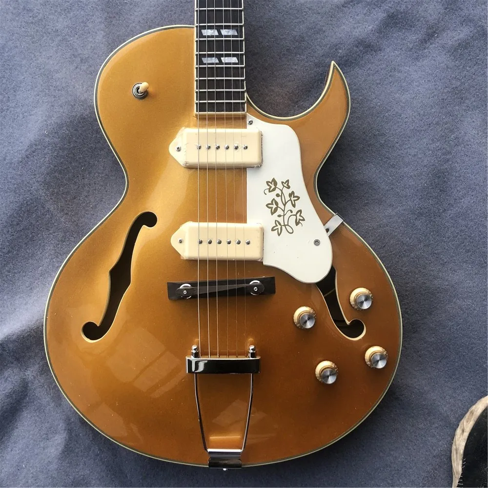 Фабрика kaiyun на заказ p90 jazz medogo shepnguro dc Гитара Электронный пикап luz oro Bigsby вибрато