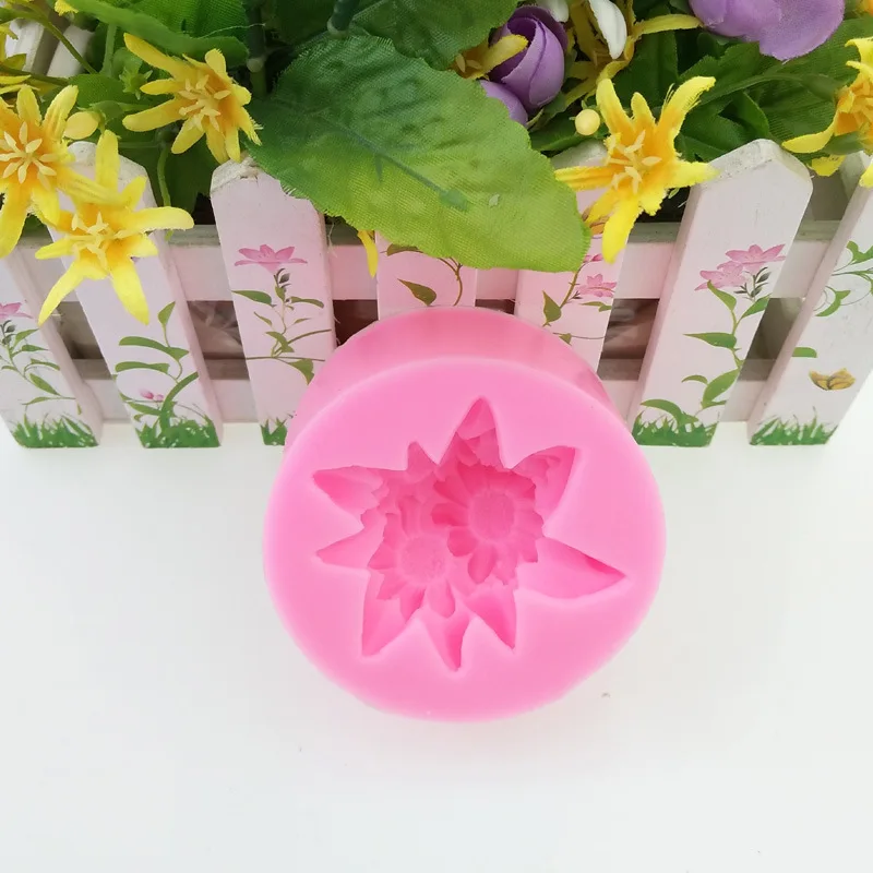 Силиконовая форма для мыла в виде цветка силиконовая мастики Seifenform 3d Jabon