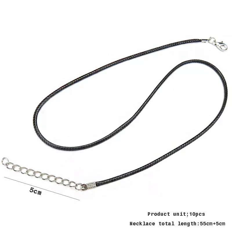 Плетеный шнур из натуральной кожи ручной работы регулируемый 60 см/2 мм 10