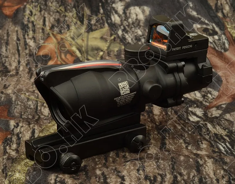 Тактический trijicon acog Стиль Красная Оптика 4x32 Призма прицел и Красный точка зрения с Глок крепление M6216