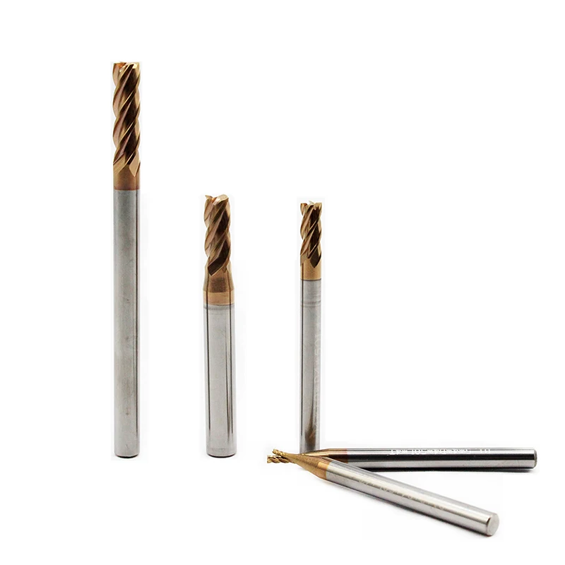 売る 4 フルート HRC60 12 ミリメートル 14 ミリメートル 16 ミリメートル 18 ミリメートル 20 ミリメートルタングステン超硬フラット正方形フラットエンドミル加工カッタースパイラルビット CNC