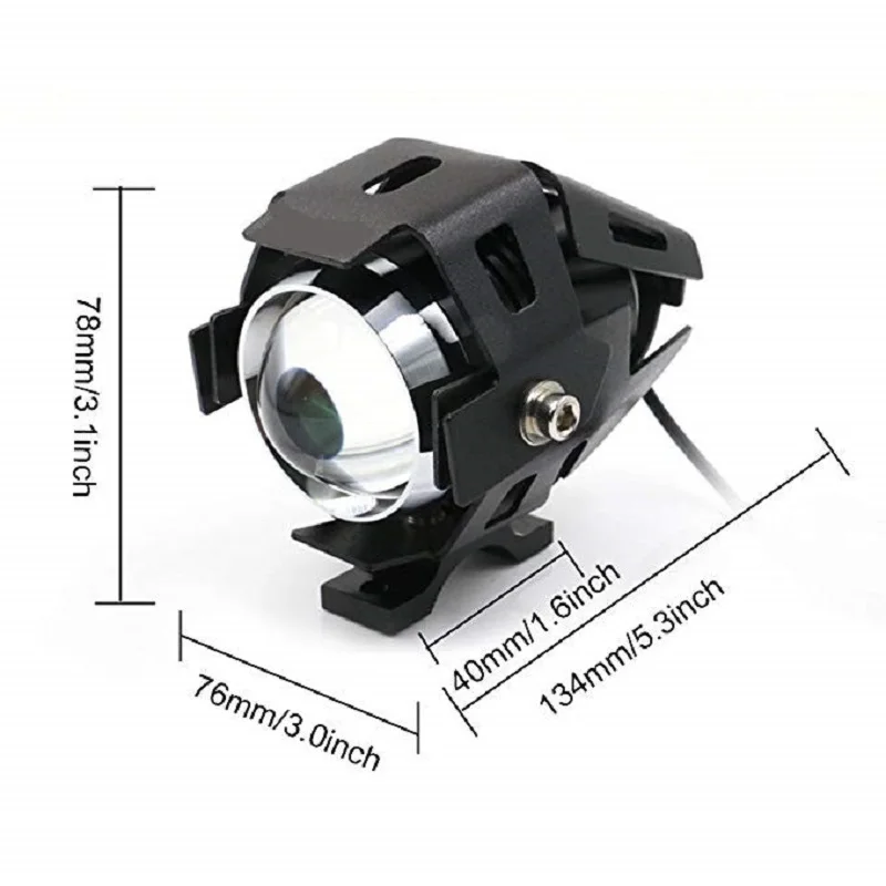 2 шт. светодиодный светильник для мотоцикла водонепроницаемый 3 лм чип U5 мотор