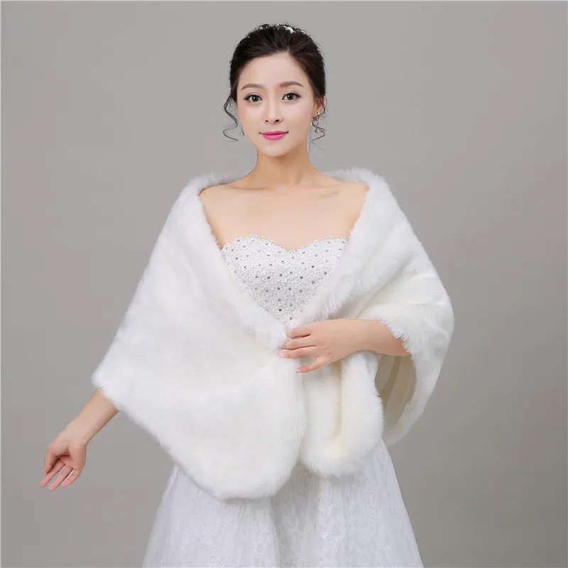 Накидка на свадьбу Forevergracedress накидка из искусственного меха осень и зиму 2018|faux fur