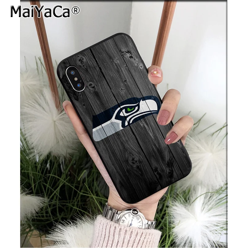 A15 Мягкий силиконовый чехол для телефона MaiYaCa Seahawks Из ТПУ для Apple iPhone 8 7 6 6S Plus X XS MAX 5 5S SE XR - Color: A15