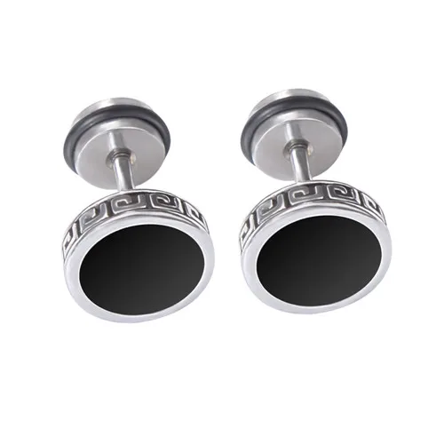 Sliver 1 pair 10MM 1 пара, Мужская серьга-гвоздики из нержавеющей стали, маленькие серьги-гвоздики для мужчин, унисекс, модные серьги для пирсинга, ювелирные изделия в стиле панк, сережки Brincos - Окраска металла: Sliver 1 pair 10MM