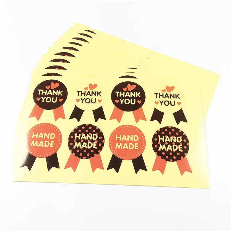Трехцветные уплотнительные наклейки с медалью Thank YOU HAND mad 80 шт./лот украшения для