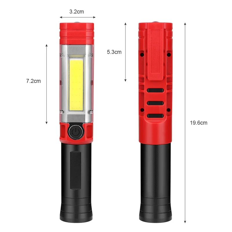 SANYI LED COB Магнитный фонарик с питанием от 3 * AA батареи портативный фонарь 4 режима