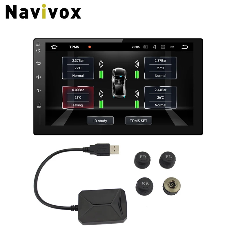 Navivox Android TPMS монитор давления в шинах Android навигационная система контроля давления в шинах Система беспроводной передачи TPMS