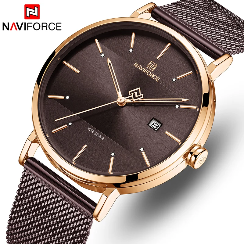 Мужские наручные часы naviforce спортивные кварцевые мужские водонепроницаемые