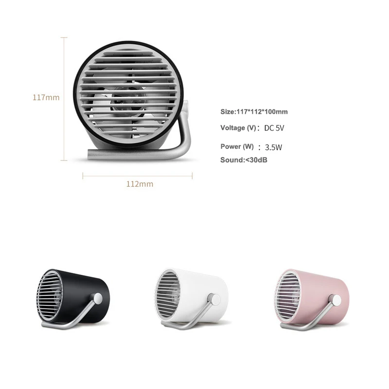 Портативный мини USB Настольный вентилятор бесшумный креативный для дома и офиса