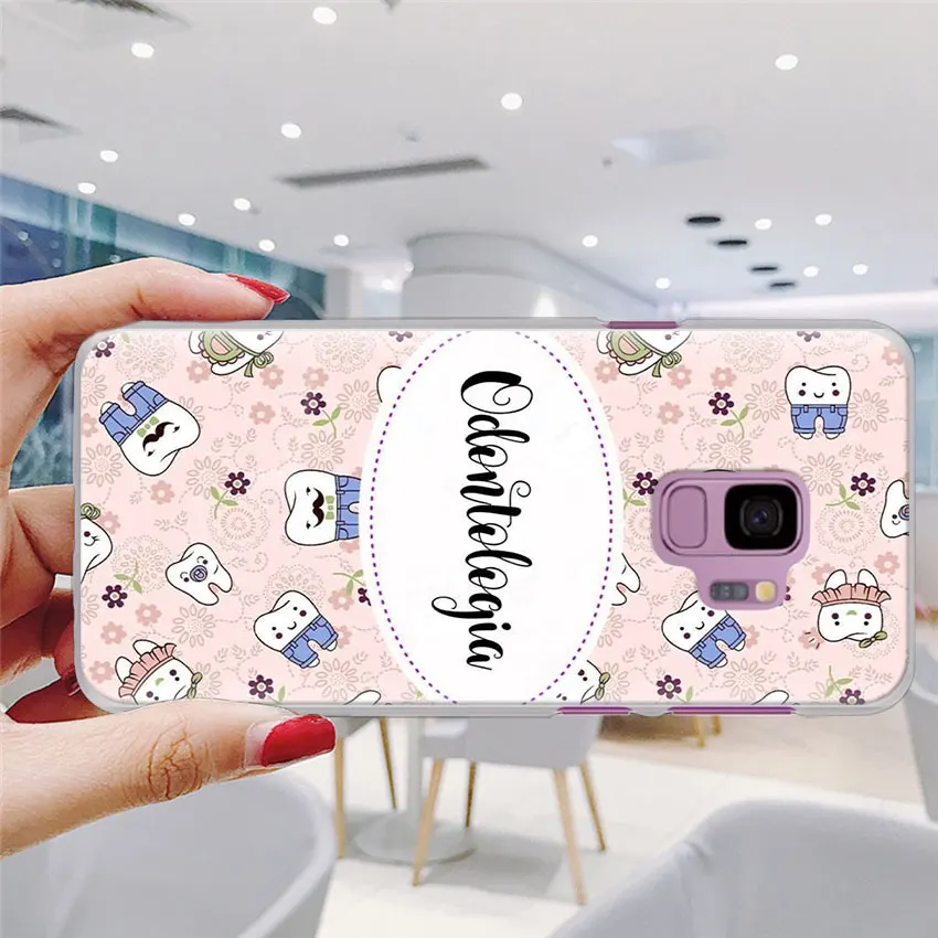 Чехол для телефона с зубами дантиста Samsung Galaxy S10e S10 S20 + Ultra S7 S8 S9 Plus Note 8 9 10 5G Жесткий