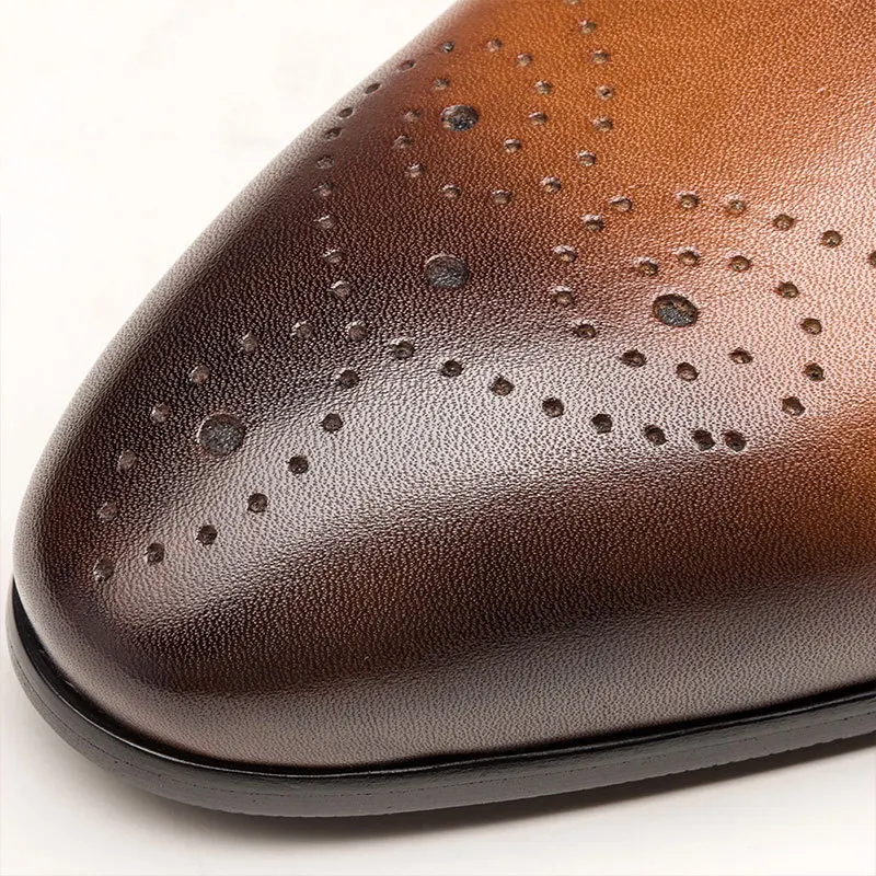 

New Fashion Big Size Vintage Men Brogue Oxford Shoes Fashion Imitation Leather Monk Buckle Strap Men Shoes Wedding Dress Shoes