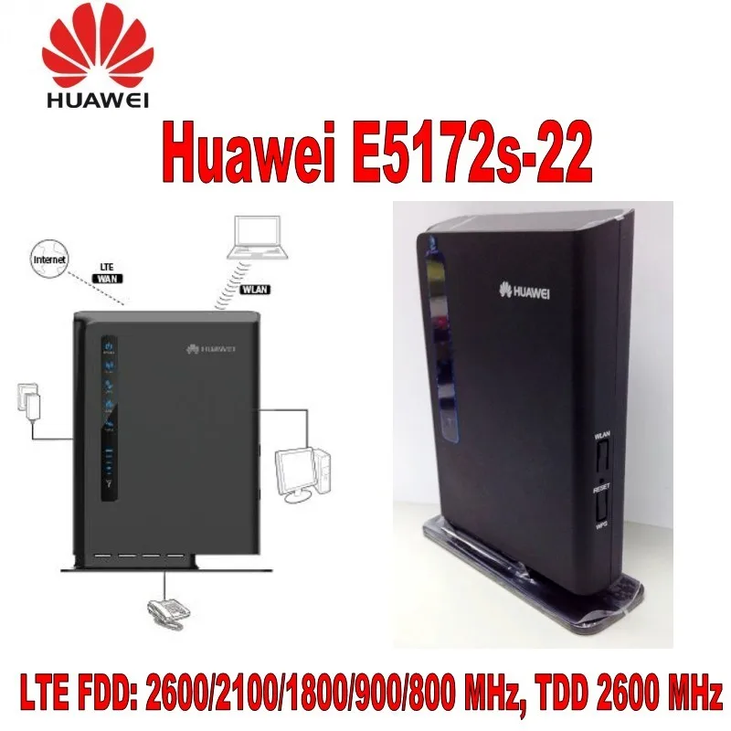 Huawei E5172s 224G LTE высокого Скорость WI FI маршрутизатор 150 Мбит/с + 1000 мАч Батарея 4 г SMA