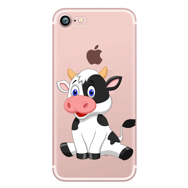 Cute Dog Animals Soft Clear Case For iPhone 7 Plus Coque Cover iphone 8 plus 6 6S 5s se 5 X XS Shell Capa |