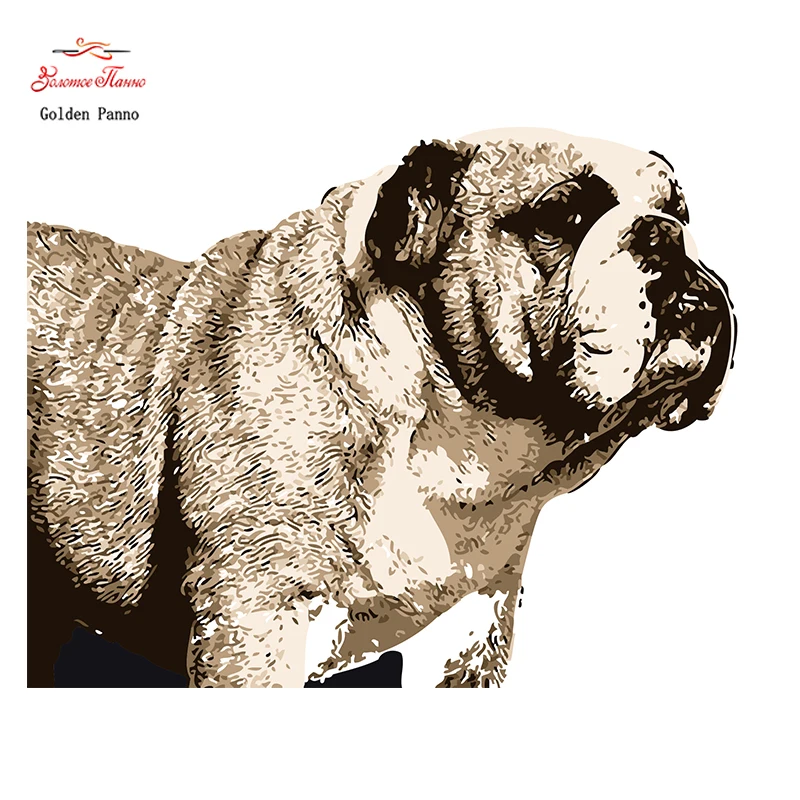 

Набор для вышивки Golden Panno, набор «сделай сам» с изображением животных, 14ct Fat dog, Рождественская вышивка, 1014