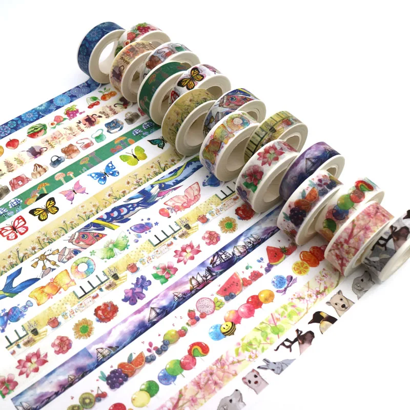1 шт. милые Креативные пышные цветы и животные клейкая лента для скрапбукинга |