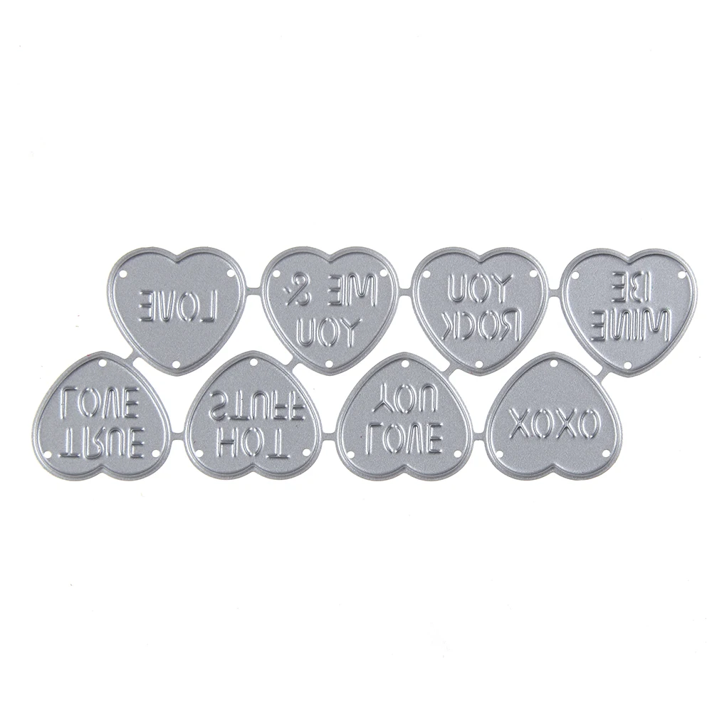 Sweety слова 8 Сердца Шаблоны металлическая пресс форма Скрапбукинг тиснение