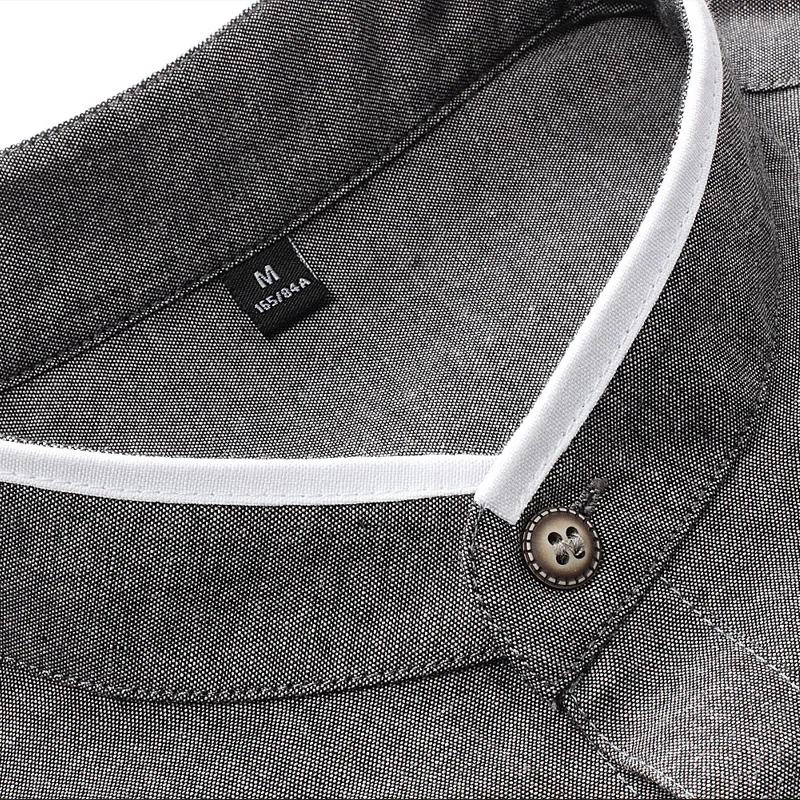 Мужская рубашка MIACAWOR однотонная Весенняя с длинным рукавом Camisa Masculina