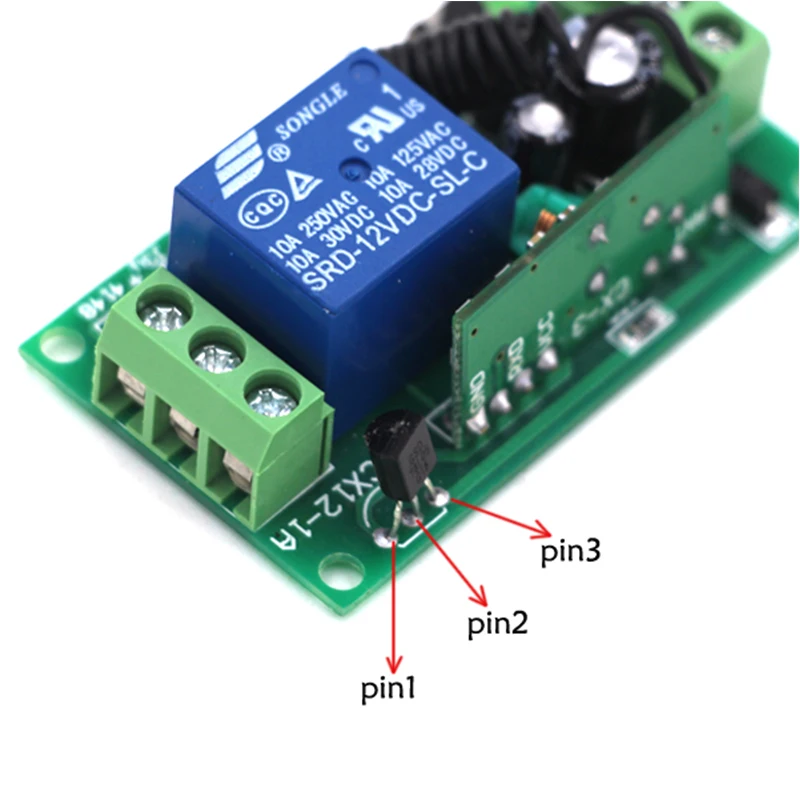 DC12V 1CH 10A беспроводной пульт дистанционного управления с белым радиочастотным