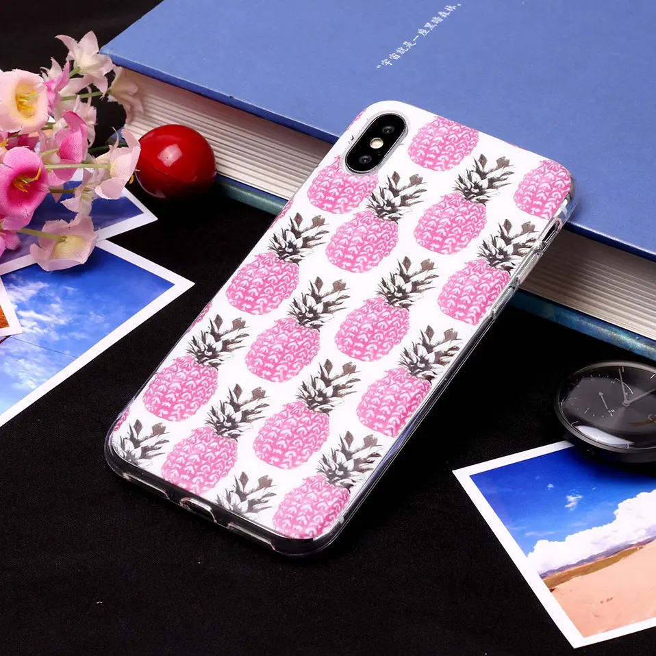 Цветок Силиконовые чехол для iPhone XS Max X XR Мода Цветочный 7 8 6 6s плюс корпус ТПУ