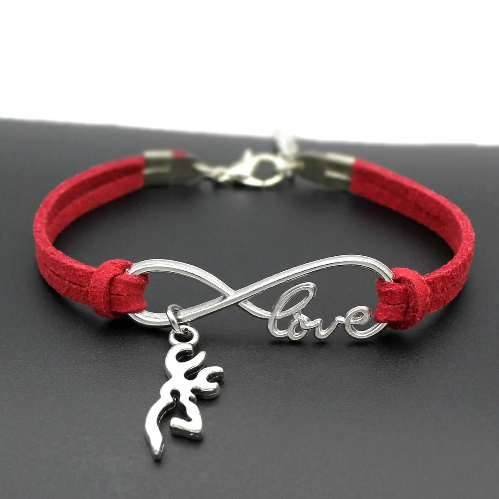 Fashion Infinity Love Deer Head Silhouette Charms Bracelets Antlers Friendship Bracelet For Women Men Gift | Украшения и