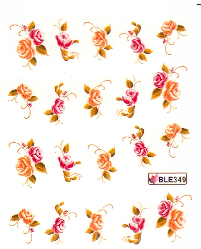 11 упак./лот переводка NAIL ART наклейки на ногти Цветок Трава мультфильм ветряная