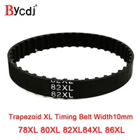 xl timing belt 78xl80xl82xl84xl86xl rubber timing pulley belt 10mm width closed loop toothed transmisson belt pitch5 08mm