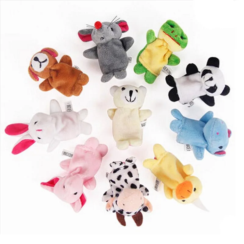 10 шт./лот Детская плюшевая игрушка/кукла на палец/реквизит рассказ истории (10