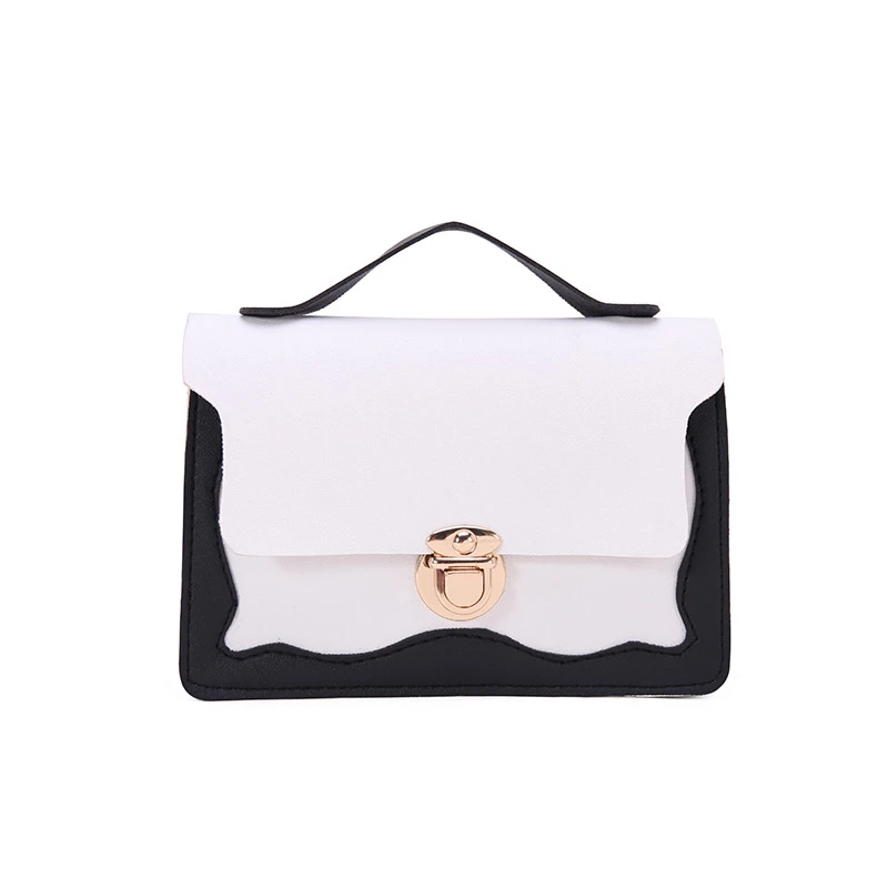 Контрастная кружевная сумка на одно плечо маленькая квадратная Дамская крышка