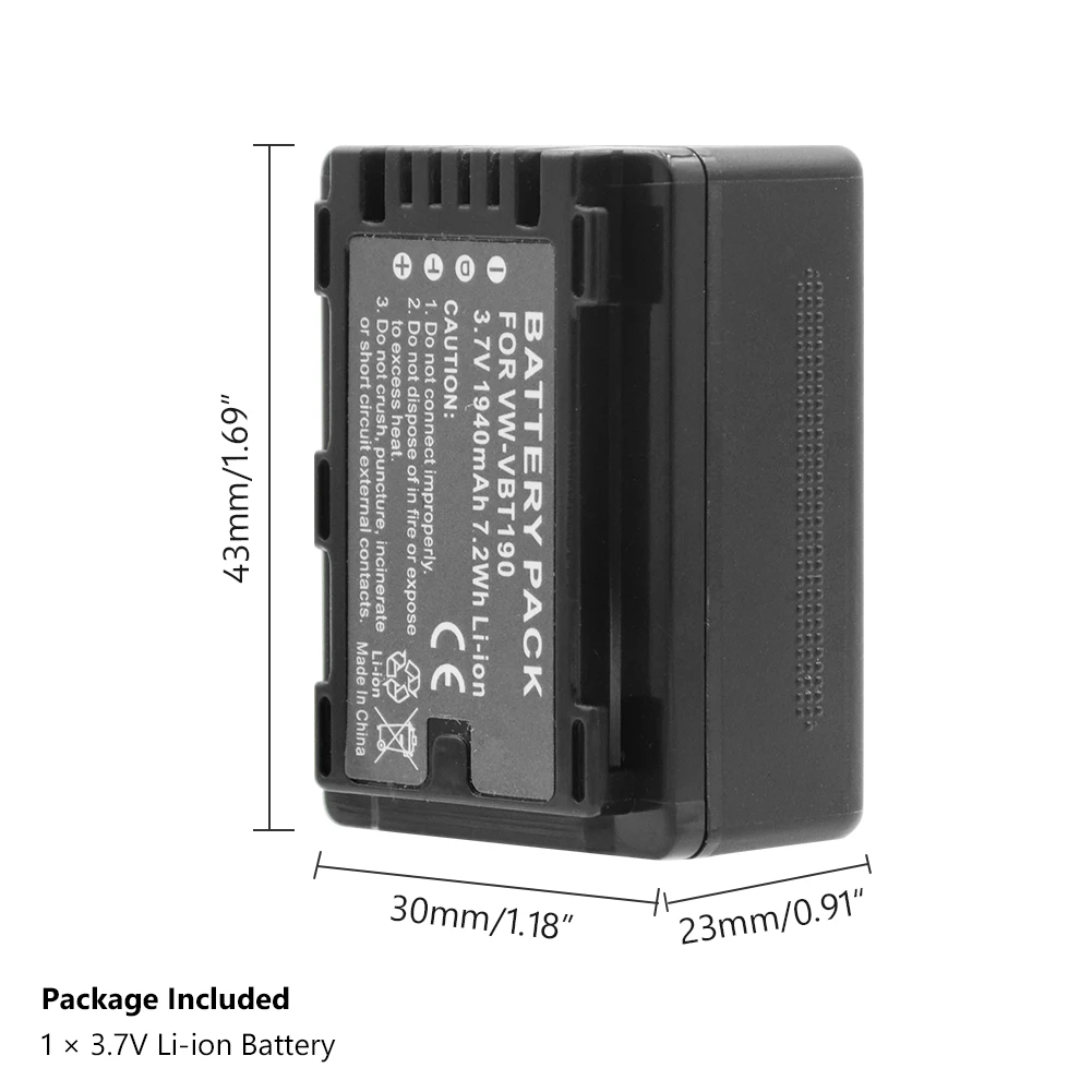 3 7 V VW VBT380 VWVBT380 VBT190 Батарея для цифрового фотоаппарата Panasonic HC W570 W580 V770 V800 V380 V260 V380GK