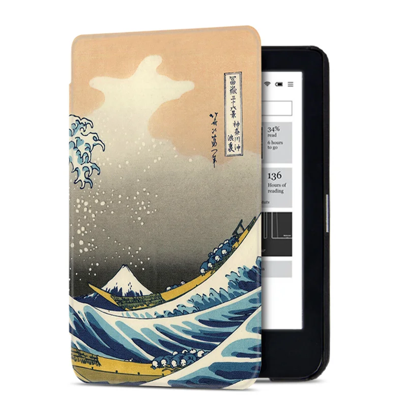 Чехол BOZHUORUI для Kobo Clara HD E-Reader(модель N249)-Премиум ультра компактный защитный тонкий легкий с функцией автоматического сна/пробуждения - Цвет: Surfing