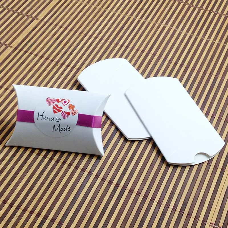 Newwedding важны Box100 шт 8x5.5x2 см DIY Бумага ювелирных изделий Подушка Дисплей коробка