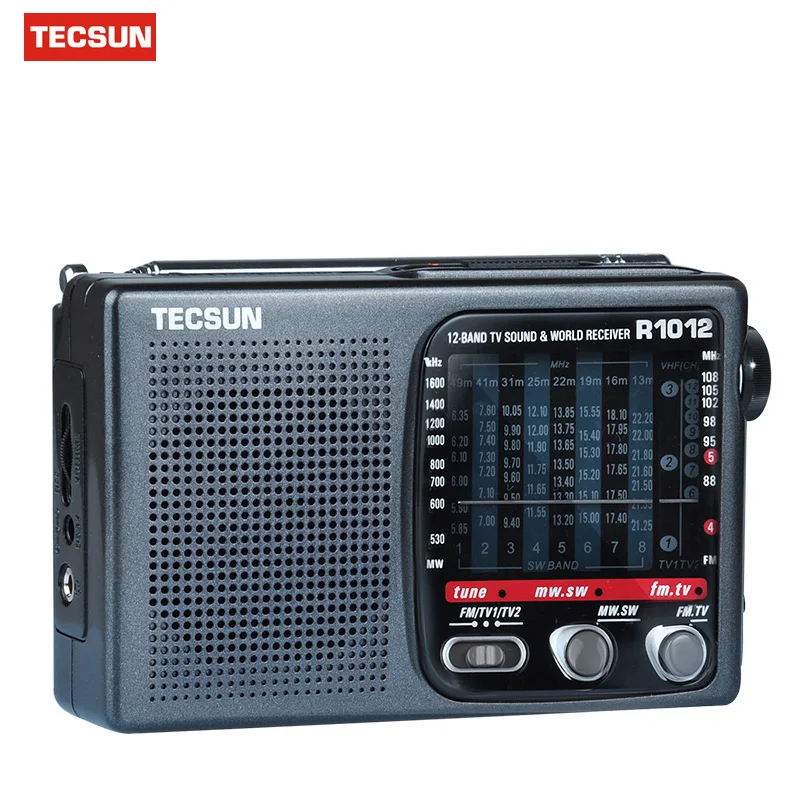 Портативный радиоприемник TECSUN R 1012 R1012 FM / MW SW/TV многодиапазонный мирового