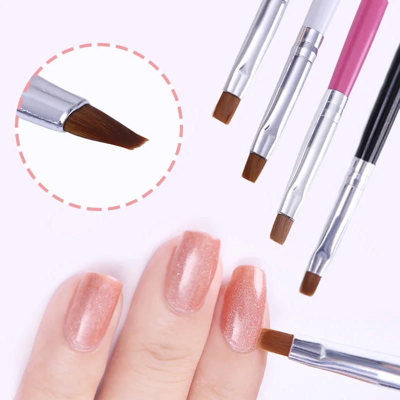 Кисть для ногтей с деревянной ручкой чистки порошка пыли акрила рисования