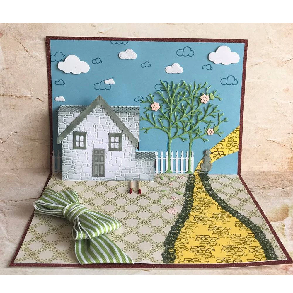 Дерево флаги Цветок Трава форма металла режущие штампы трафарет альбом для