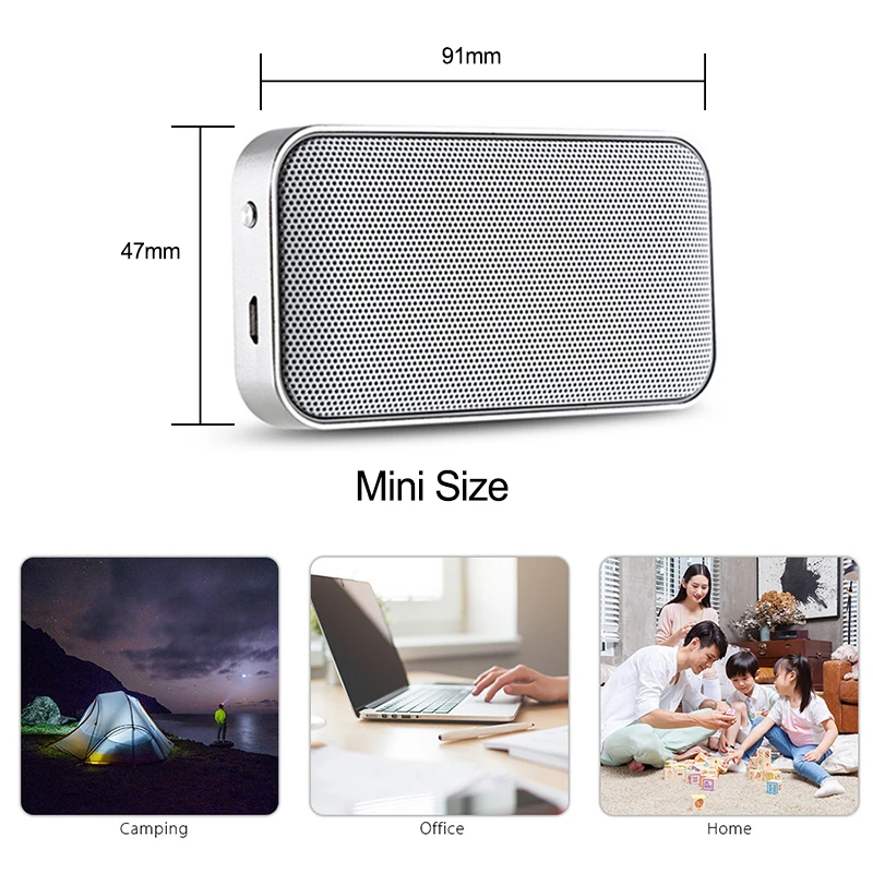 Беспроводной Bluetooth динамик портативный беспроводной плеер металлический мини