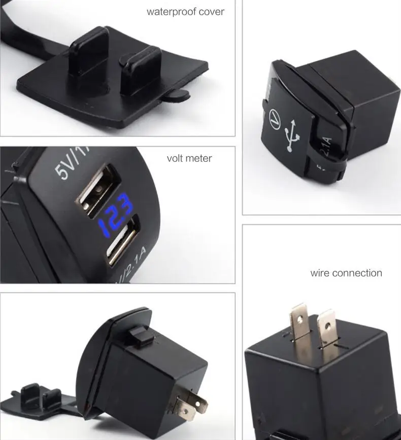 Автомобильное зарядное устройство 12 В 24 до 5 с двумя usb разъемами